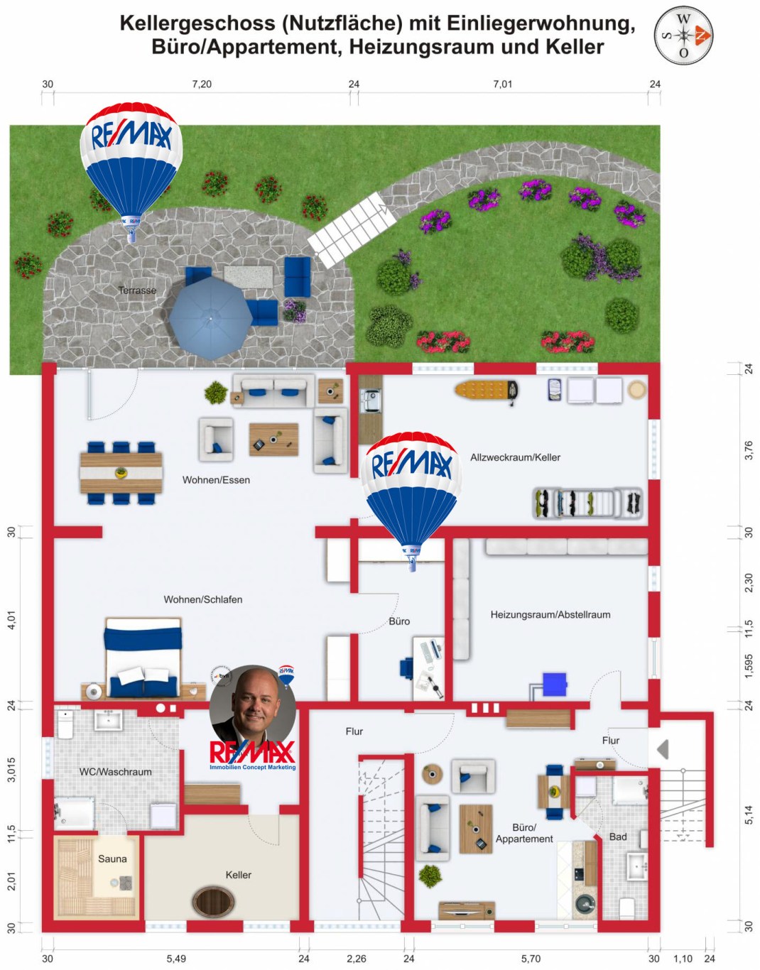 Grundriss (Kellergeschoss) - Kauf 10ZMFH Niederdorfelden mit 393,14m²