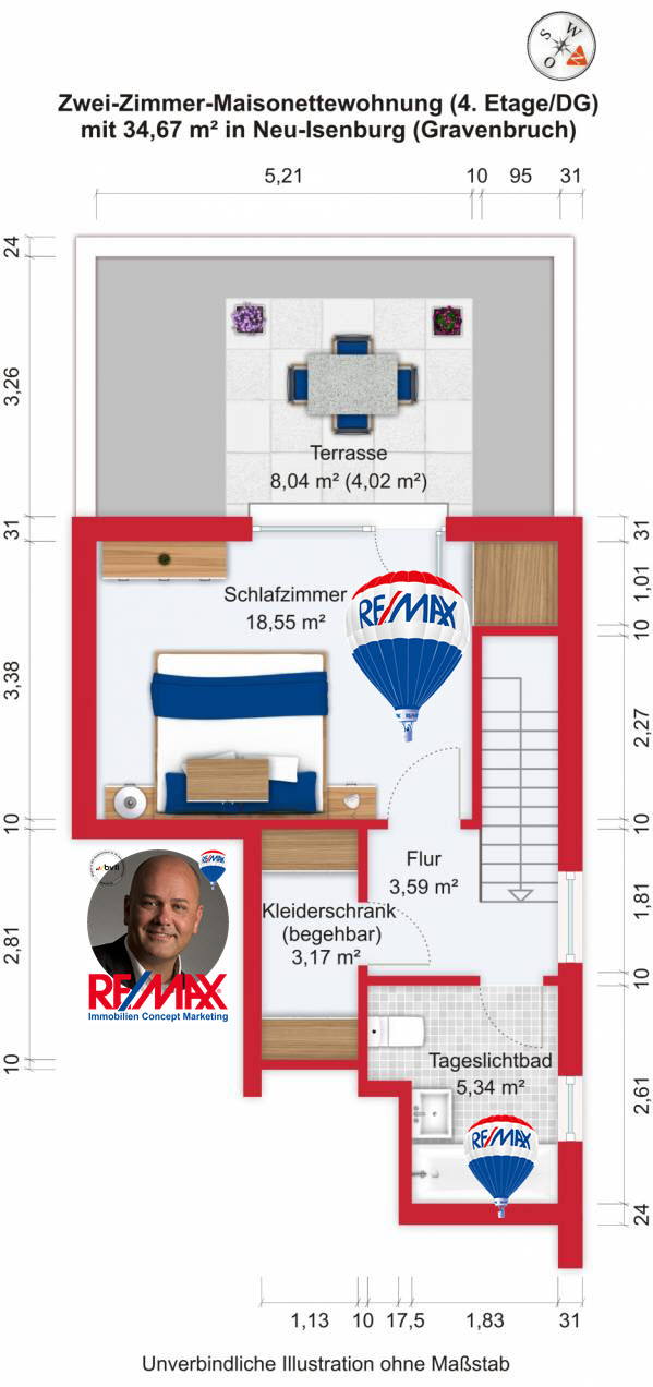 Grundriss / Wohnplan - Kauf 2ZMNW Neu-Isenburg (Gravenbruch) mit 92,46m²