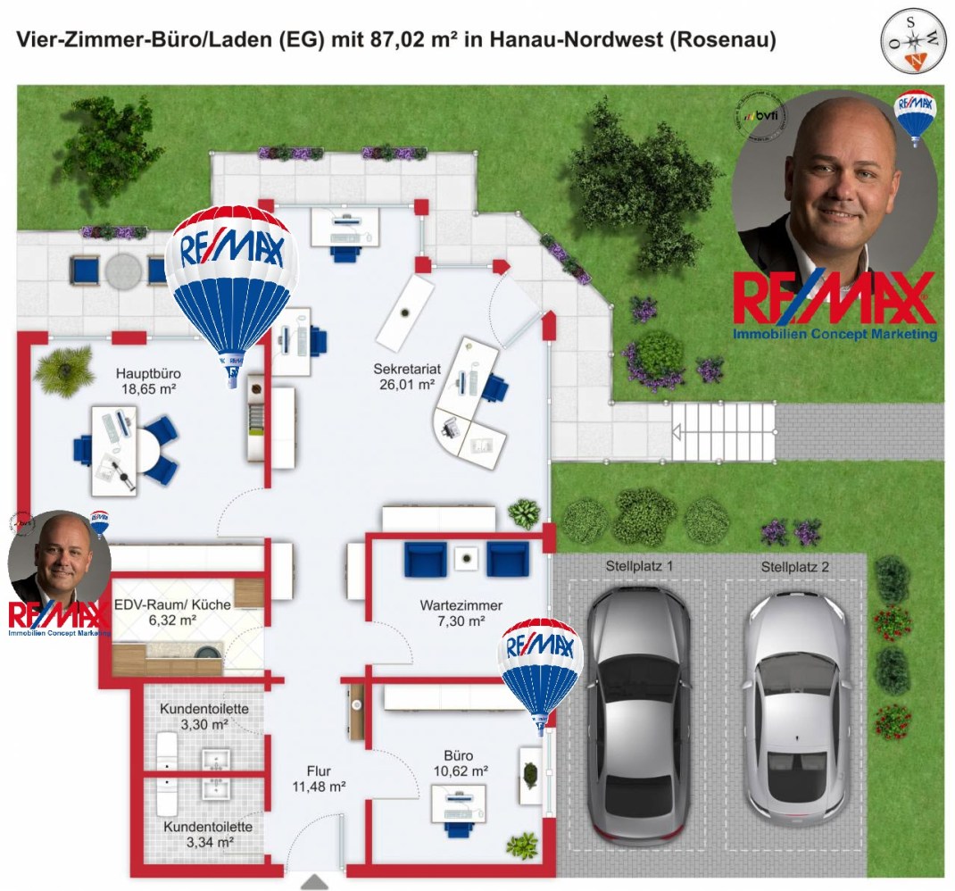 Grundriss / Wohnplan: Kauf 4ZGEW Hanau-Rosenau mit 87,02m²